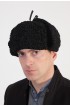 Black Karakul fur hat - Russian style 